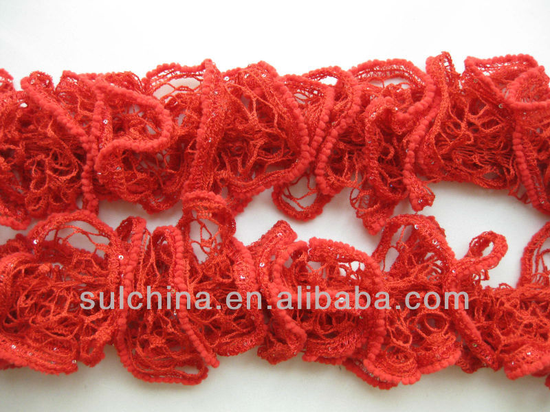 ファンシーヤーンの漁網糸を編むためにスパンコール付きメッシュの糸問屋・仕入れ・卸・卸売り