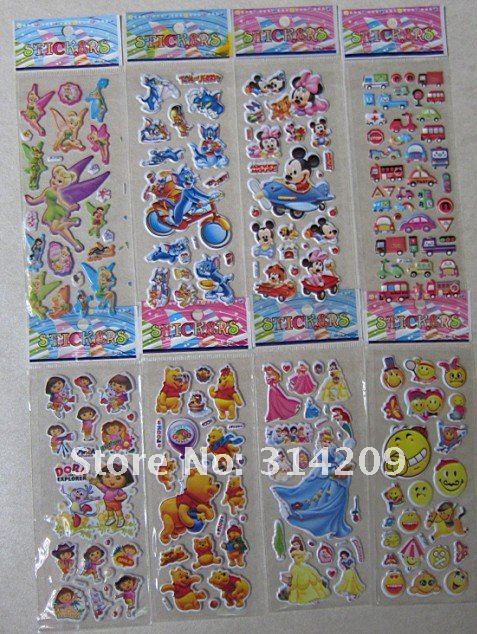 New Arriving! Wholeshale Lot of 100 Sheets Set-C-Mixed Kids Cute Stickers/ Children Puffy Decoration Stickers/Kids DIY Toy New Arriving! Wholeshale Lot of 100 Sheets Set-C-Mixed Kids Cute Stickers/ Children Puffy Decoration Stickers/Kids DIY Toy