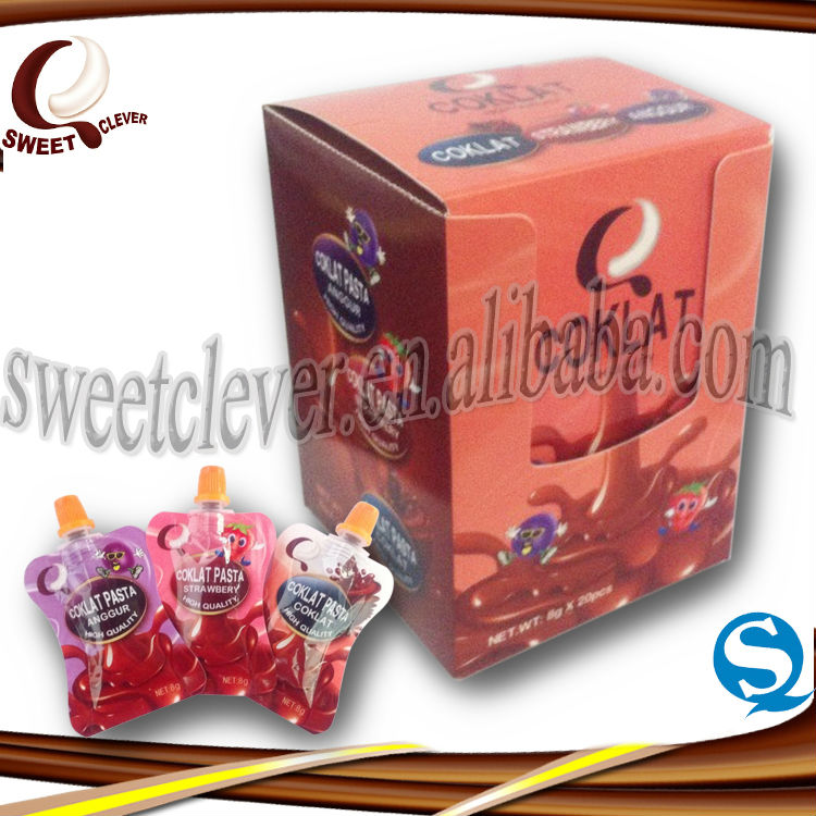 Fruit chocolate syrup with three flavors
