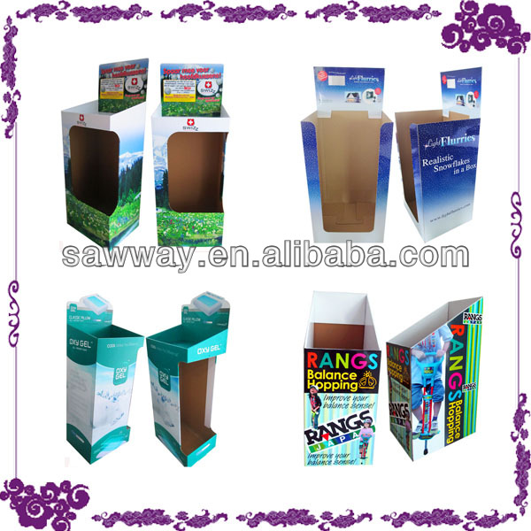 hook stand display/marshmallow corrugated pegboard display