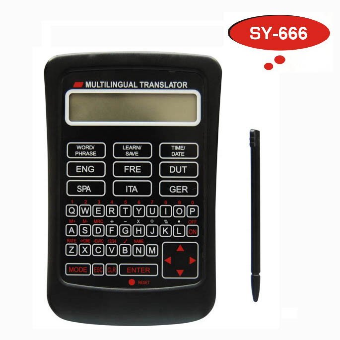 Sy-666eng電卓の6言語の翻訳者、 フレームエレクトロニック、 dut、 スパ、 ita、 ger問屋・仕入れ・卸・卸売り