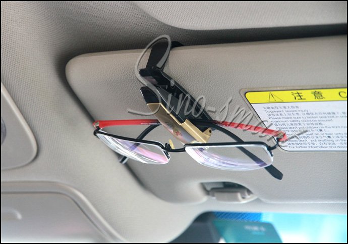Car Vehicle Sun Visor Sunglasses Eyeglasses Holder Clip Glasses Rack Black/White/Gold Optional color