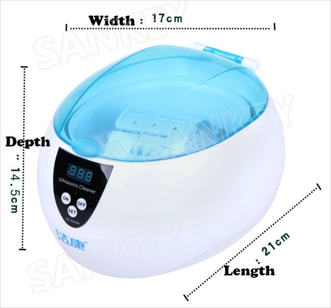 New 110V Original Multi-function Ultrasonic Jewellery / Dentures / Glasses / Watch / DVD / Container / Feeder Cleaner Washer  