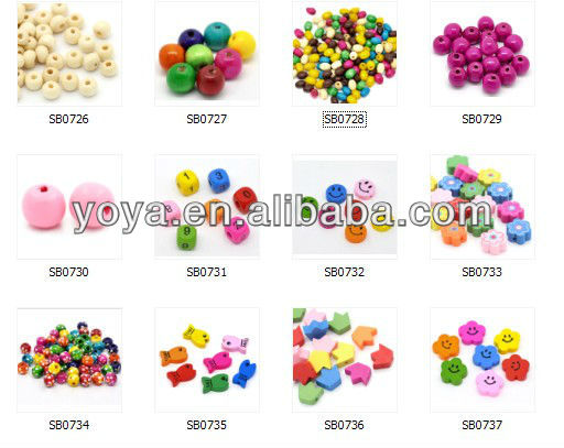 Painted Wood Spacer Beads,Loose Wood Abacus Rondelle Beads,Wood Heishi Beads.jpg
