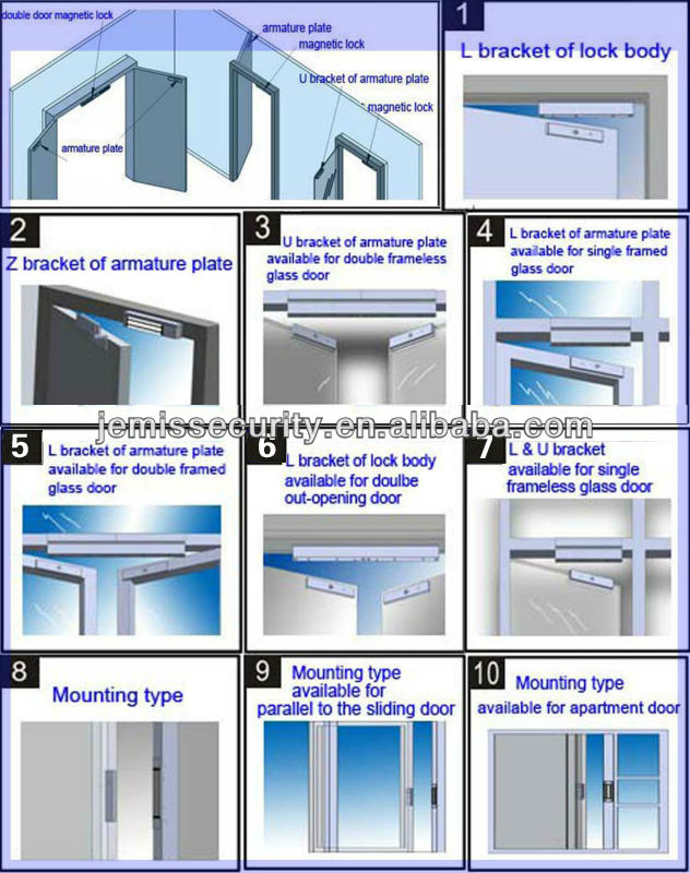 Anodized Aluminum Material Magnetic Door Lock For Sliding Door Jm
