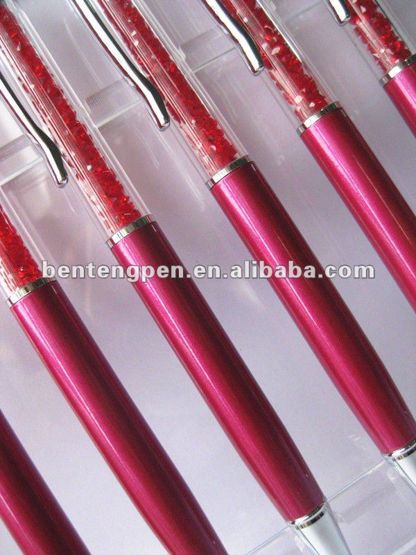 2014年新ボールペン、 赤水晶の金属のボールペンp10208鮮やかなクリスタル問屋・仕入れ・卸・卸売り