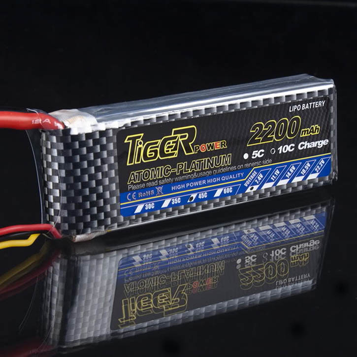  2200mAh 2cell Sport Race 60C LiPo Battery with Deans/Tamiya Connector