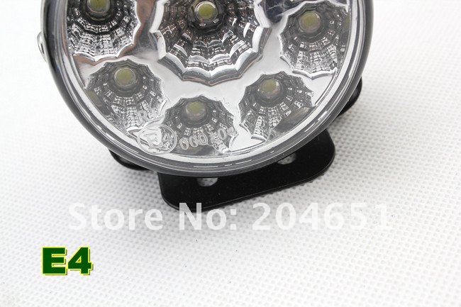 Wholesale High quality 18 LED Daytime Running Light with on/off switch E4 Aluminum housing DRL LED car fog lights(01010176)