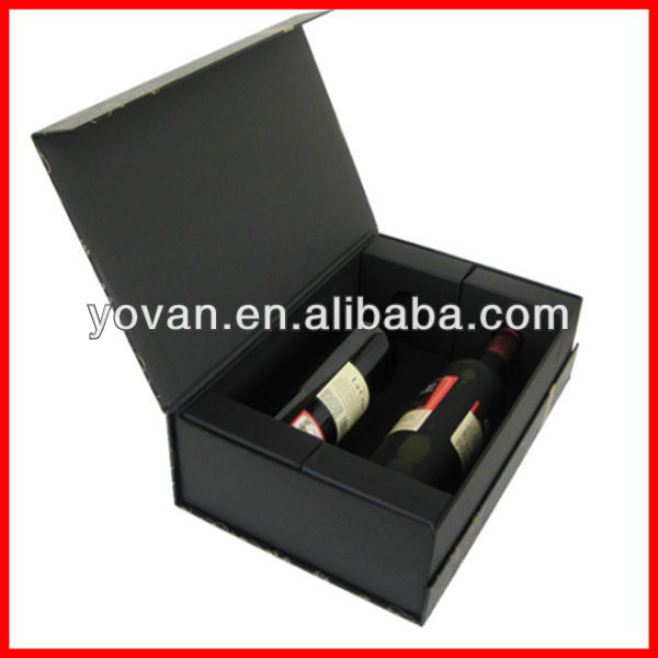 fancy red wine packaging box by hand