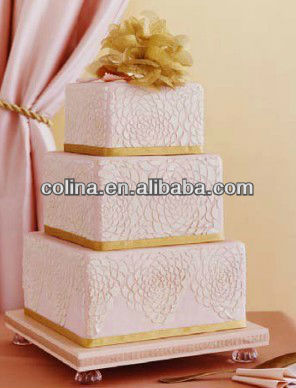 Feathered Scroll Cake stencil for wedding cake decorating