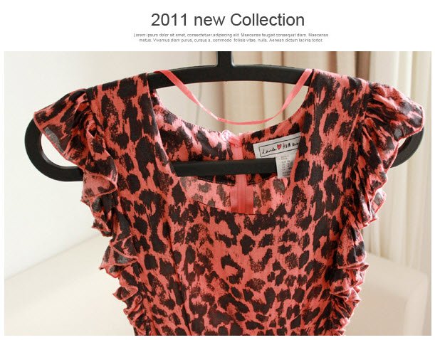Женское платье 2011 New Collection HM Leopard design Sleeveless Chiffon Mini Dress Женское платье 2011 New Collection HM Leopard design Sleeveless Chiffon Mini Dress