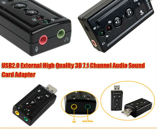 Usb仮想7.1- チャネルサウンドアダプタusbサウンドカード7.1問屋・仕入れ・卸・卸売り