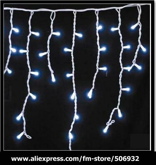 Xmas lights 100 LED snowing icicle lights curtain lights for Christmas