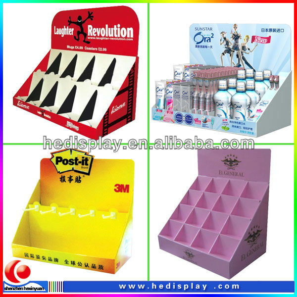 hook stand display/marshmallow corrugated pegboard display/paper display with hooks