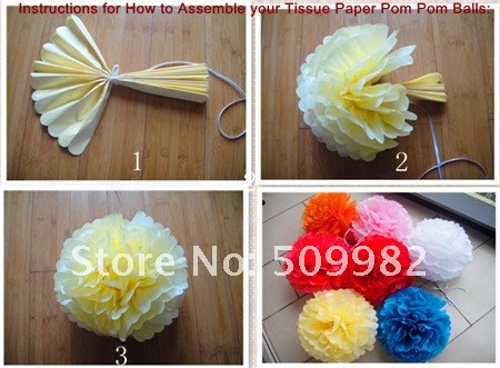 Tissue Paper Wedding on Lot Free Shipping 5   Paper Tissue Pom Poms Paper Flower Ball Paper