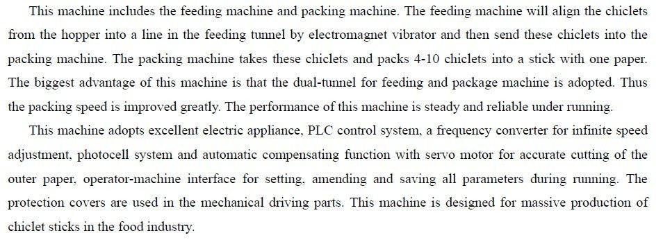SMK 360 single or double layers high speed chewing gum packing machine