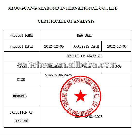 high quality crude salt for pickles ,raw salt ,sea salt