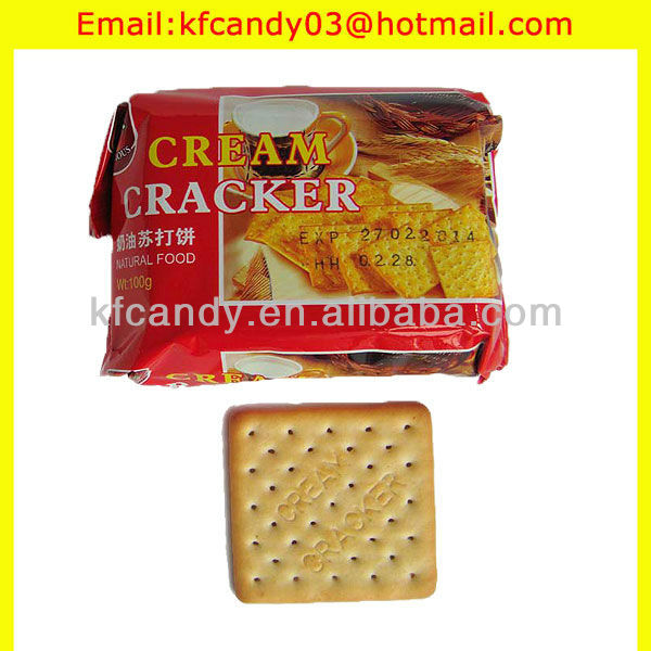 25g tasty square Cream Cracker Biscuit