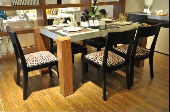 Vidrio moderna mesa comedor mesa comedor mesa comedor de madera de ...
