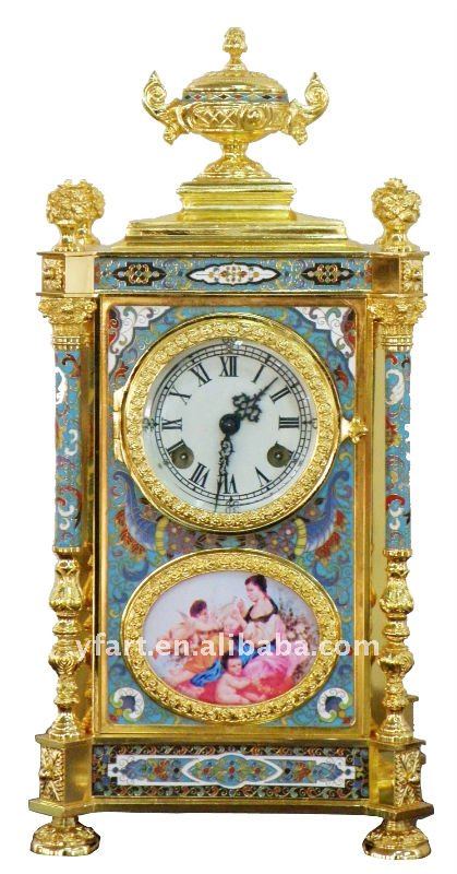 Cloisonne bronze clock_JM(F)T 1007