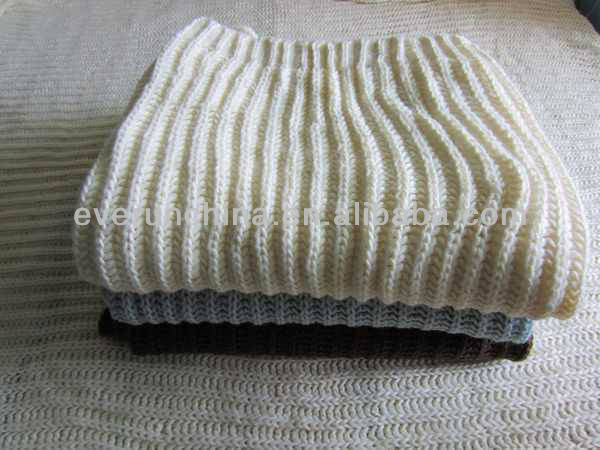 50cz72100％アクリルセーター編み糸毛布がスローリブエッジ偽ものの毛皮を持つバック問屋・仕入れ・卸・卸売り