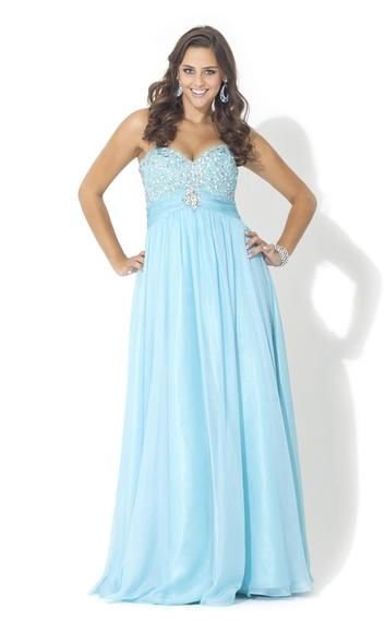 light blue plus size formal dress
