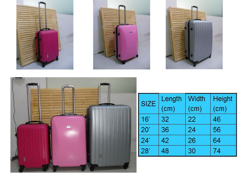 abs pc trolley luggage
