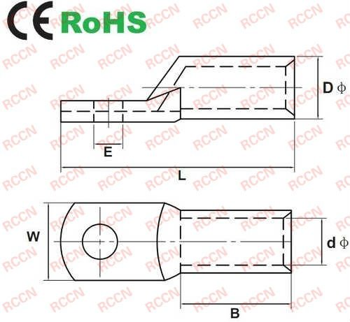 Rccn銅ラグ、 金属ラグce/rohs仕入れ・メーカー・工場