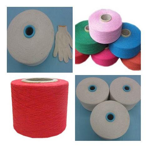 70/30 8S saffron yellow open end/oe recycle cotton yarn for gloves