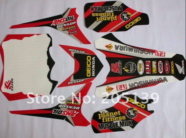 NEW motorcycle motocross 3M graphics DECALS stickers for honda moto CRF250 BIKES