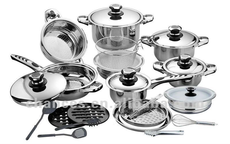 27pcs stainless steel hot pot cooker