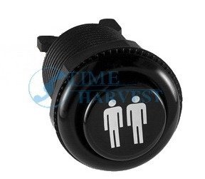20pcs of American Round button black/1player & 2player black push button-game accessory for amusement machine/arcade machine