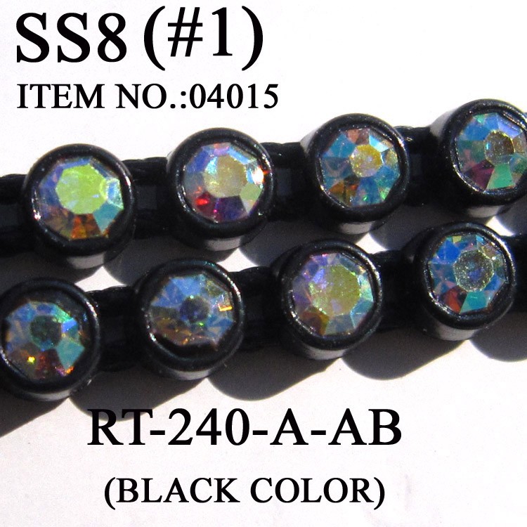 SS black  color rhinestone trimming with grade A stone (8)