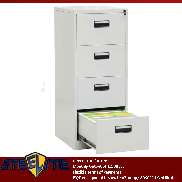 Kd Light Grey Used Medical File Storage 4 Drawer Cabinet Tall