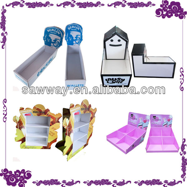 hook stand display/marshmallow corrugated pegboard display