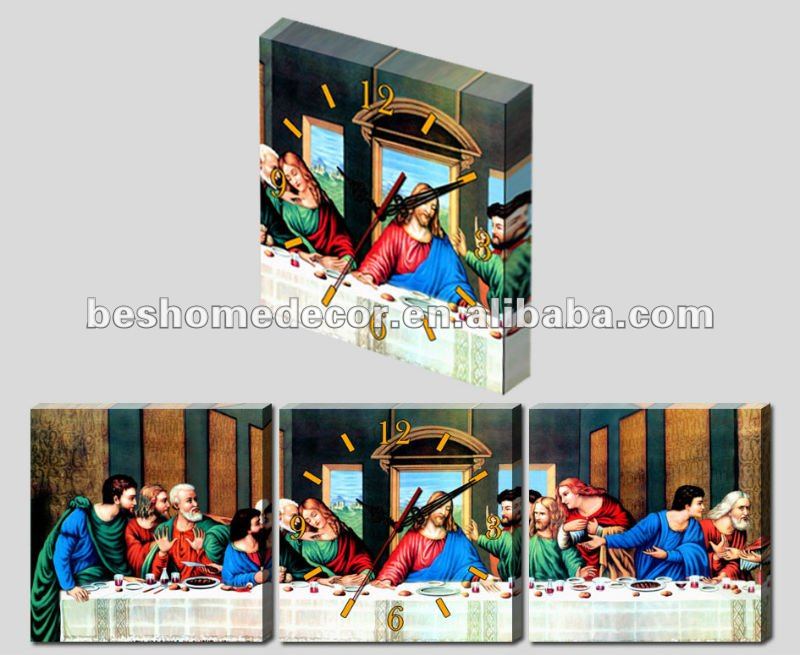 BW13016 last supper picture clock.jpg