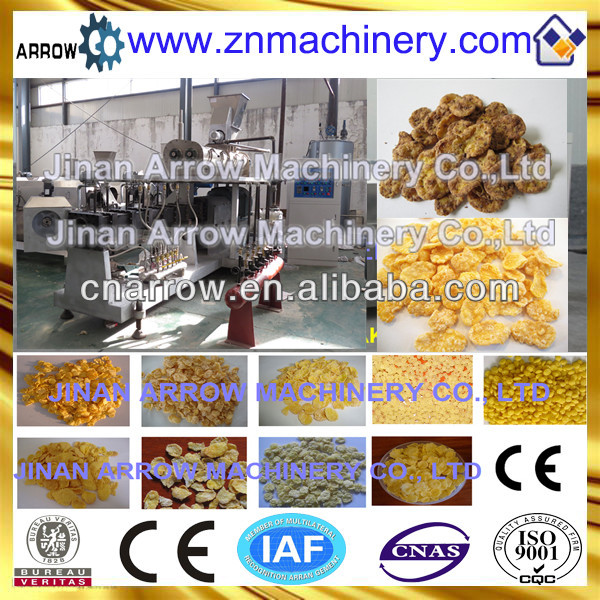 Automatic Small Scale Raw Crispy Corn Flake Making Machine