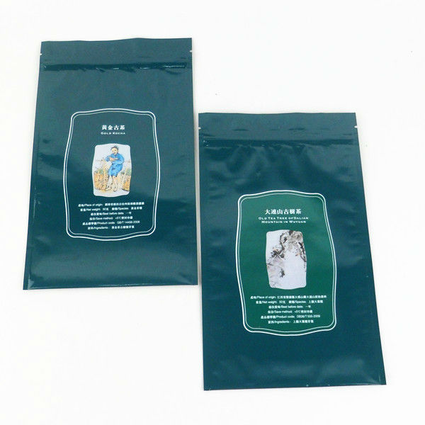 plastic empty zippered tea bag