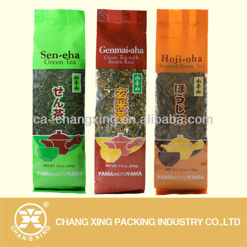 Plastic eco friendly kraft paper tea bags with resealable zipper