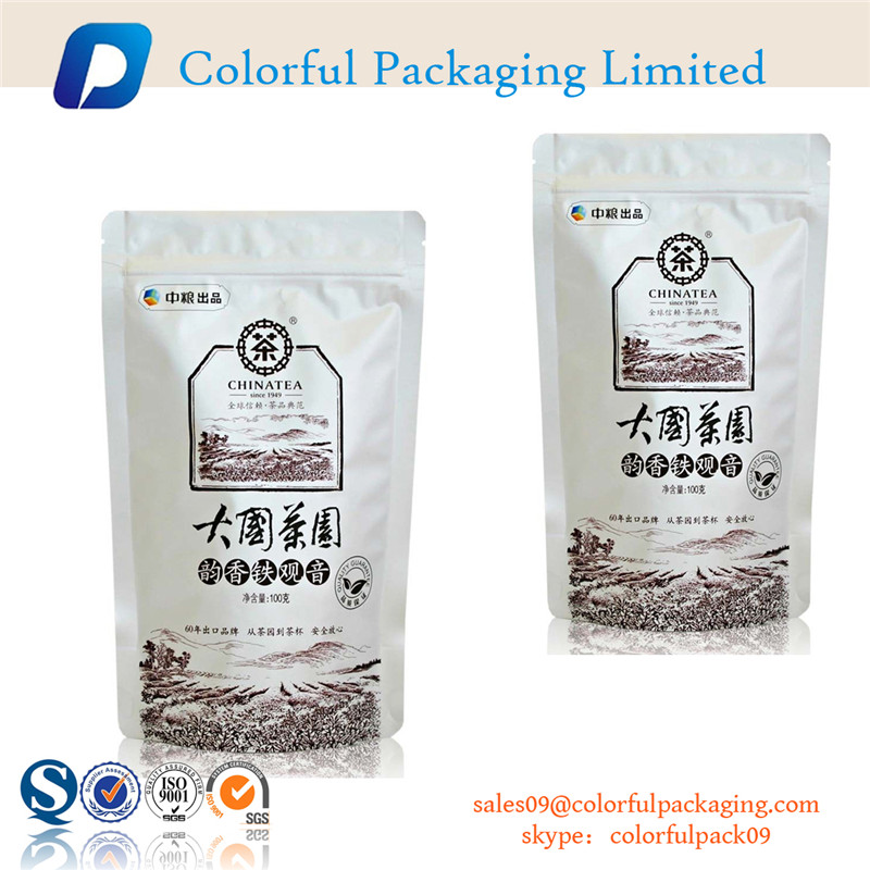Custom Printed Stand Up Tea Pouch Barley Tea Bag