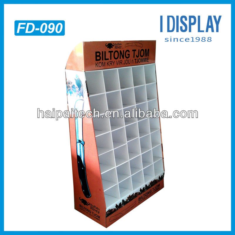 Retail cardboard floor displays for chewing gum display