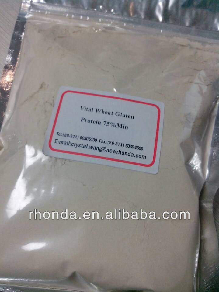 HACCP,HALAL,KOSHER certificates China 75% price powder vital wheat gluten flour