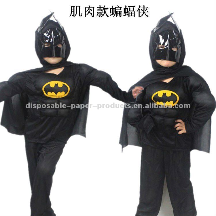 バットハロウィン衣装バットマンロビン筋肉ヒーロー男の子の子供パーティーコスプレ衣装2,3,4,5,6,7,8,9y/os、 m。 l80から130cm仕入れ・メーカー・工場
