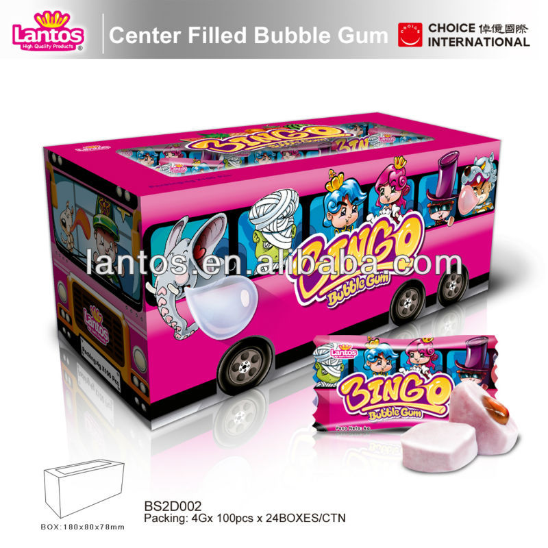 This is our own brand center filled bubble gum product; it is... 