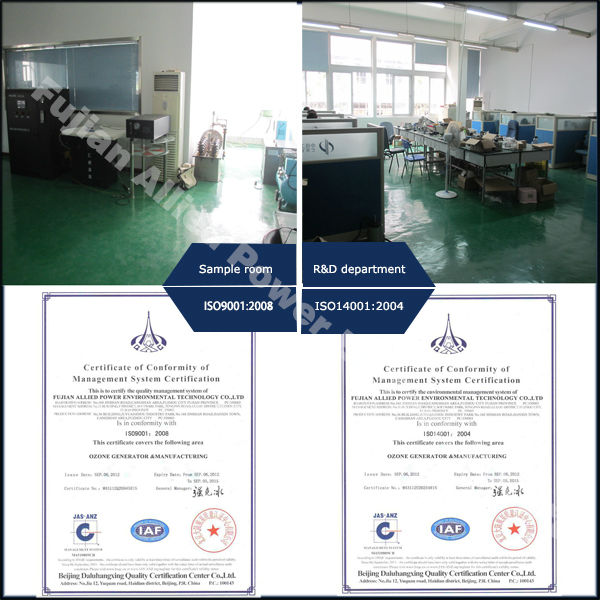 High efficient ozone water generation for chicken feet bleaching