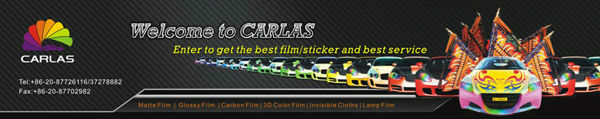 Carlasの車ステッカーの自己粘着ビニールフィルム光沢ブラックカービニールラップ空気チャネルを持つ/サイズ: mmx301.52問屋・仕入れ・卸・卸売り