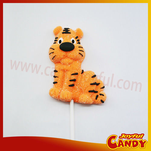 JF3069Jungle animal shaped marshmallow lollipop,China OEM price