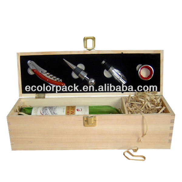 manufacture 1 bottle red wine wooden box with lock