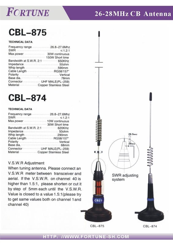 車cbアンテナcbl-87526-28mhz仕入れ・メーカー・工場