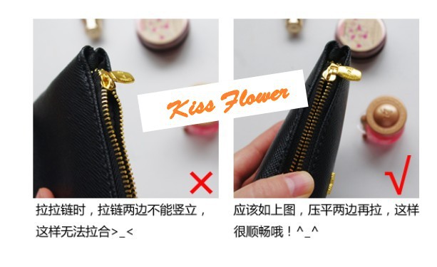 Korea Style Sweet Bow Design Zipper Cosmetic Bag 5 Color Make Up